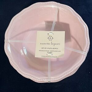 Nanette Lepore Blush Pink Pasta Bowls Set